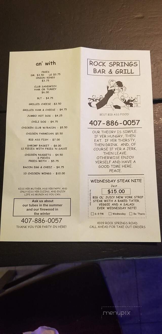 Rock Springs Bar & Grill - Apopka, FL