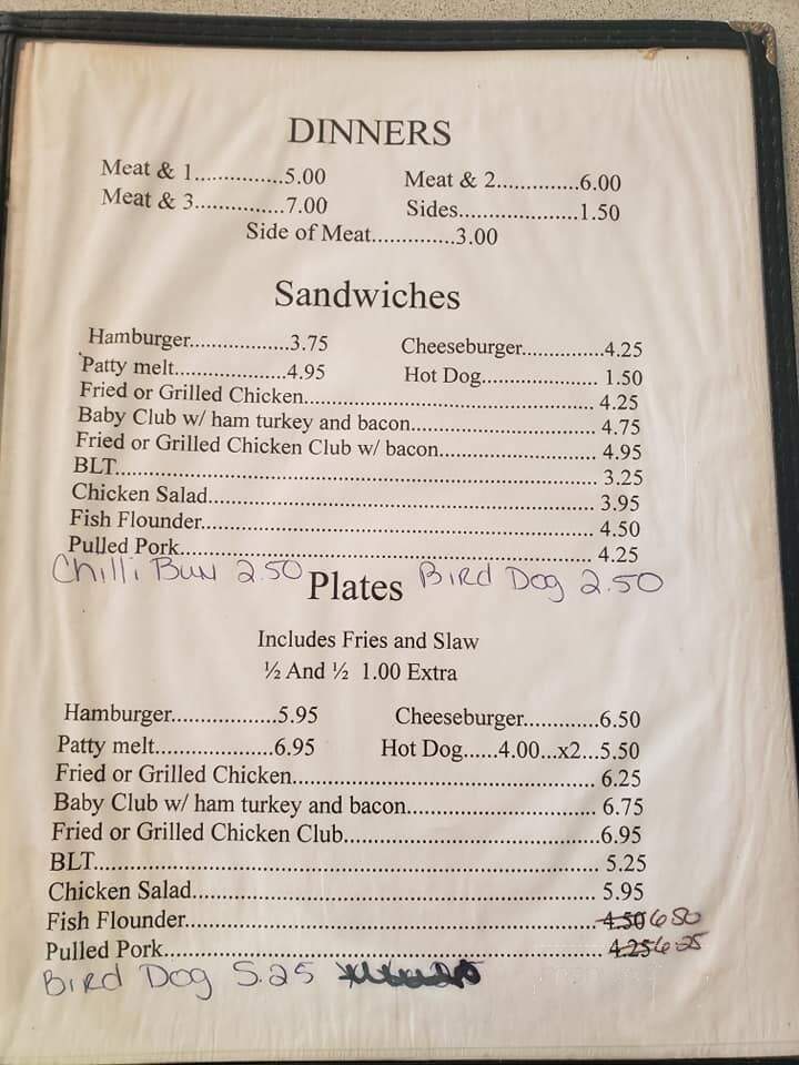 Margaret's Restaurant - Norris, SC menu_pic