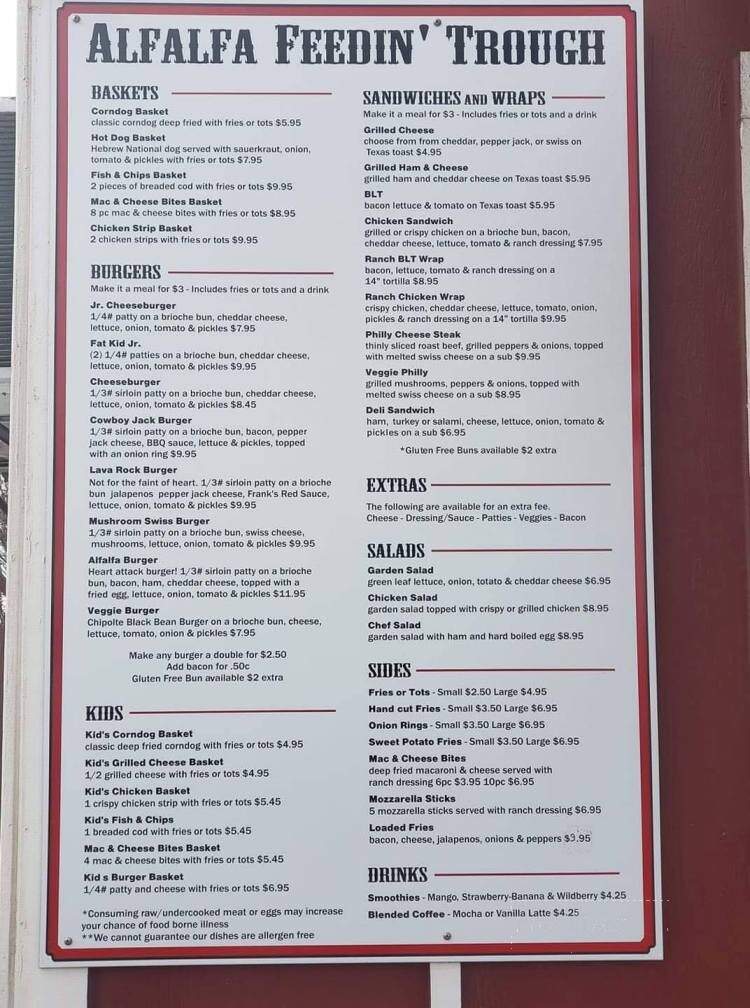 Alfalfa Feedin Trough - Bend, OR menu_pic