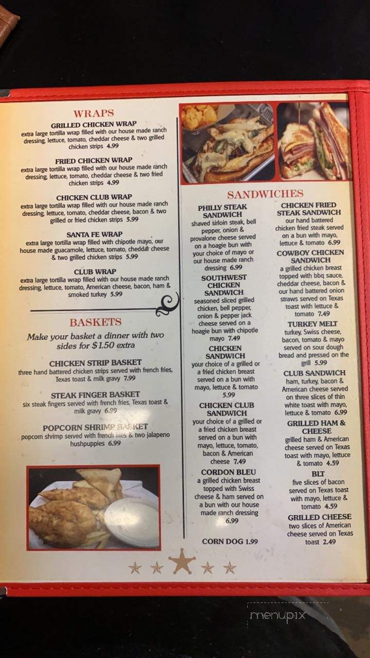 McGee's Cafe - Stratford, OK menu_pic