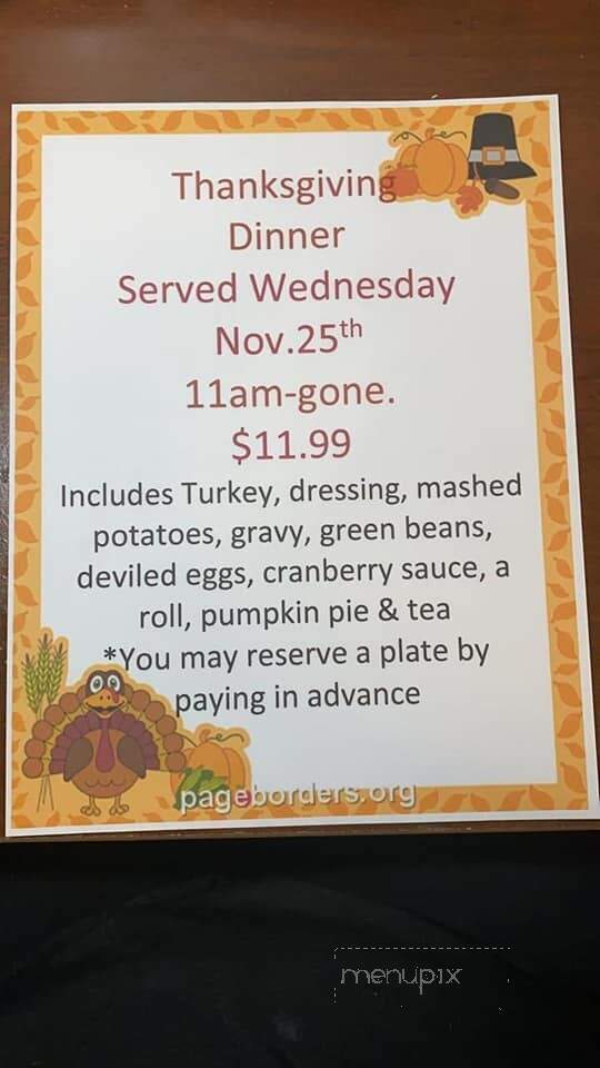 McGee's Cafe - Stratford, OK menu_pic
