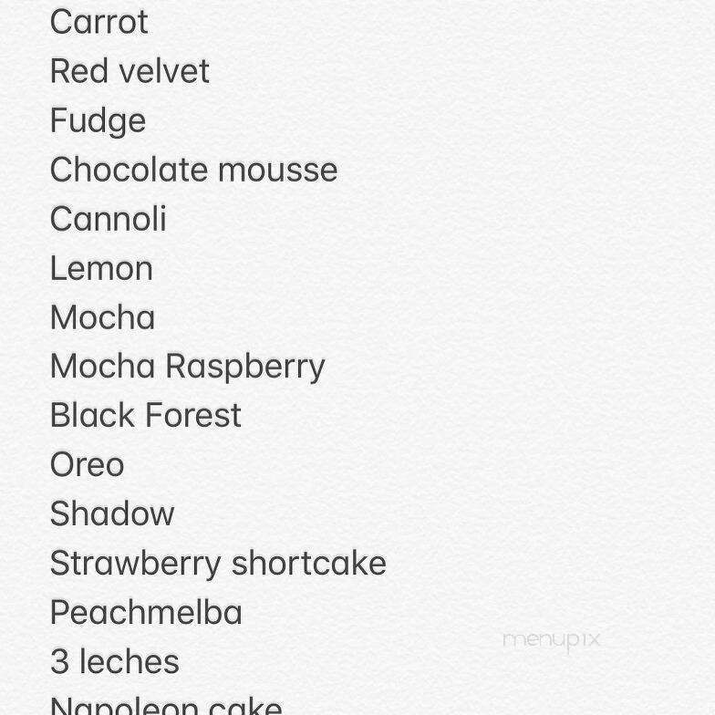 Tarrytown Pastry Chef - Tarrytown, NY menu_pic