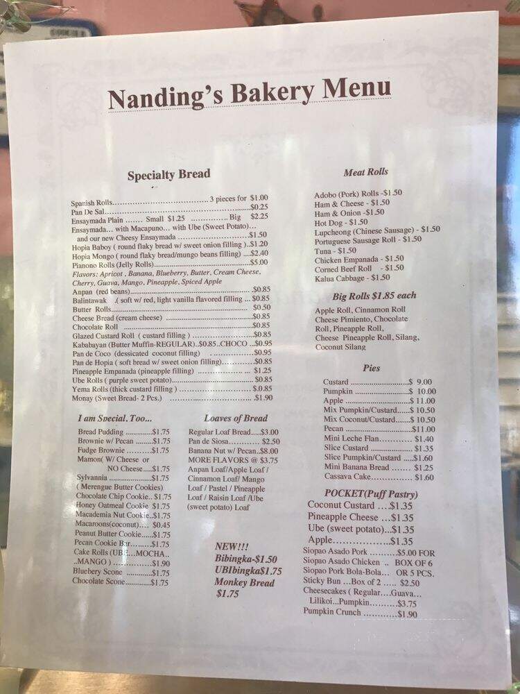Nanding's Bakery - Waipahu, HI