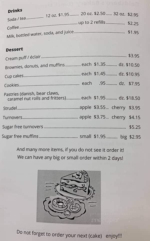 Goldsboro Bakery Foothills - Yuma, AZ menu_pic