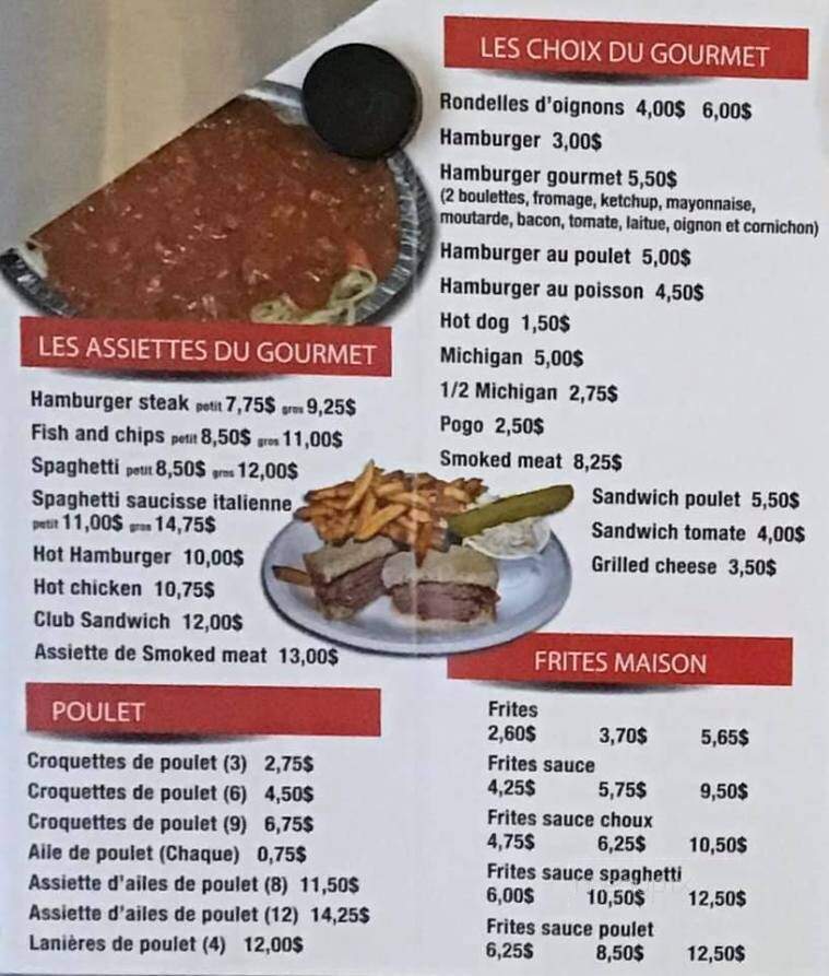 Casse-Croute Chez Auger - Grand-Mere, QC menu_pic