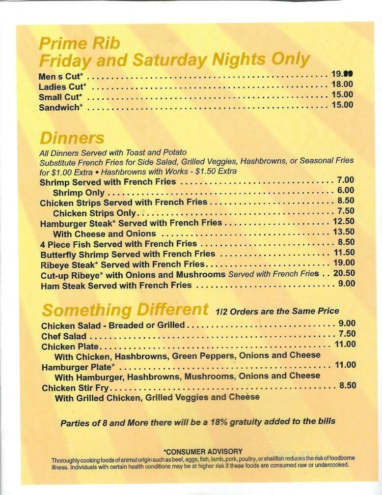 Schrank's Bar & Grill - Danbury, IA menu_pic