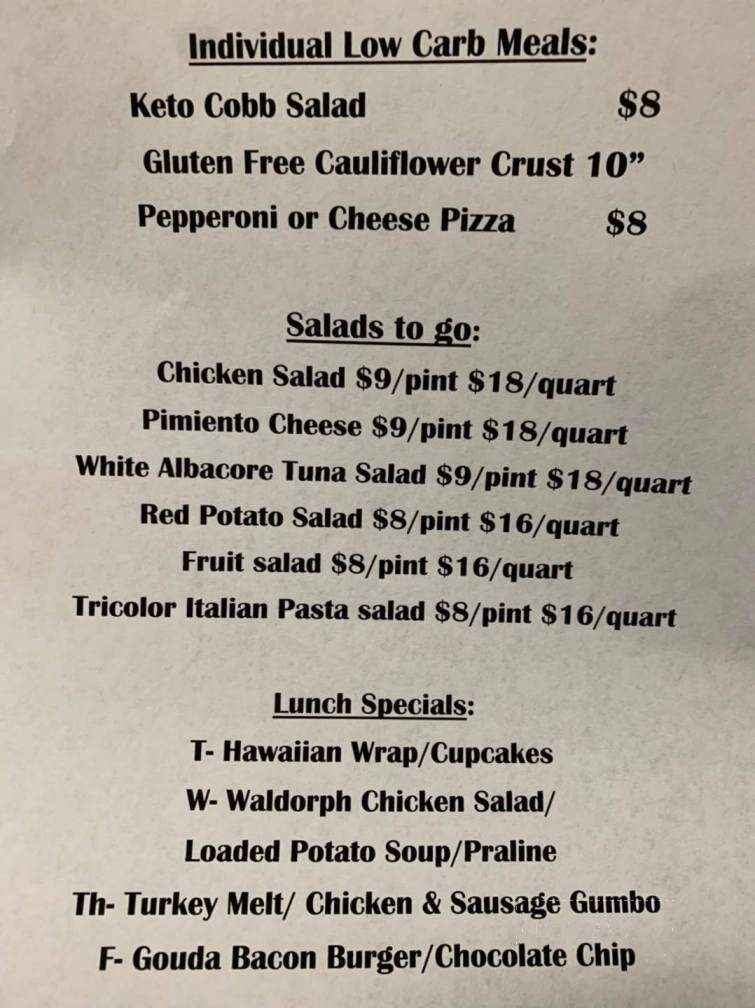 Funny Girl Deli - Blakely, GA menu_pic