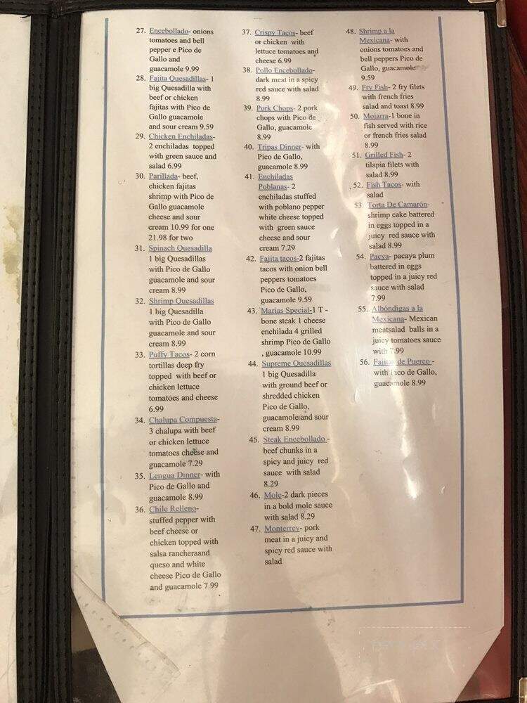 Monterrey Cafe - New Braunfels, TX menu_pic
