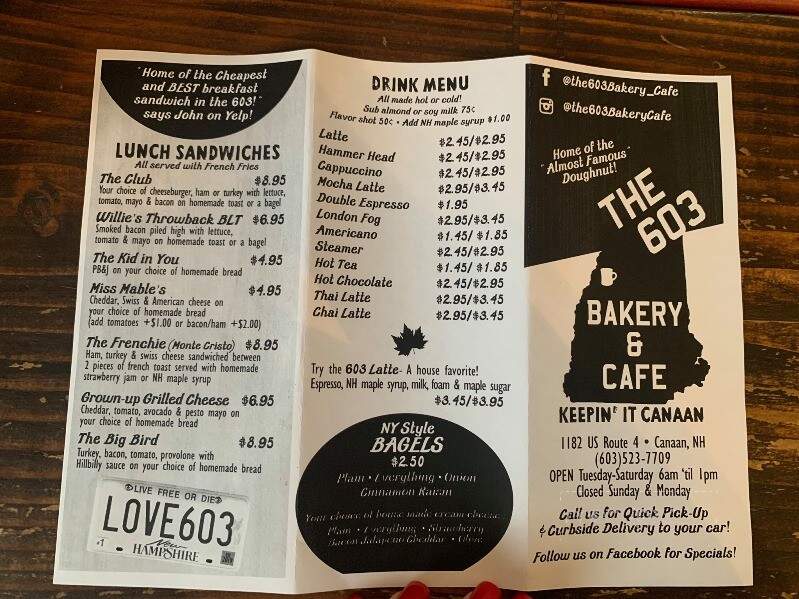 The 603 Bakery & Cafe - Canaan, NH