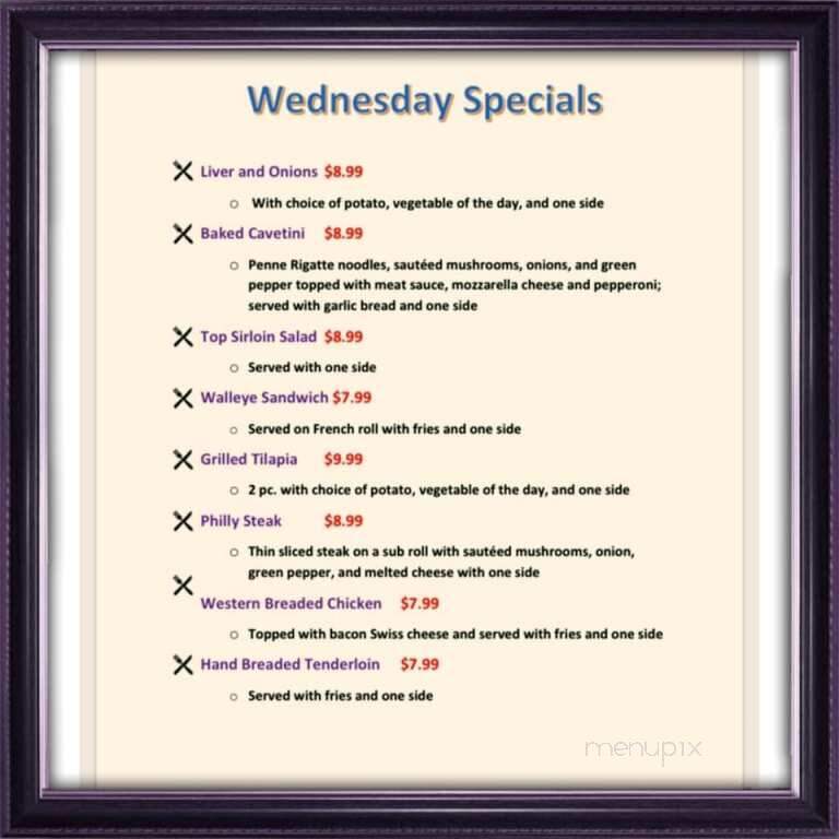 Benjamin's Restaurant - Covington, IN menu_pic