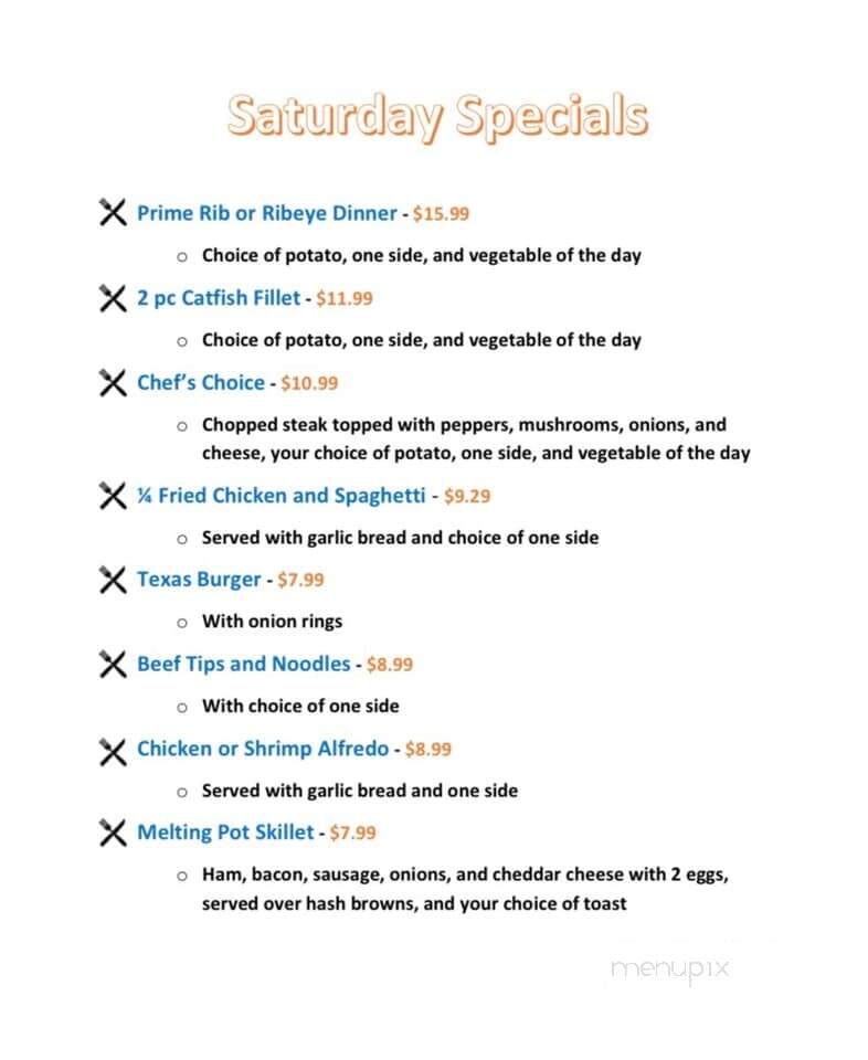 Benjamin's Restaurant - Covington, IN menu_pic