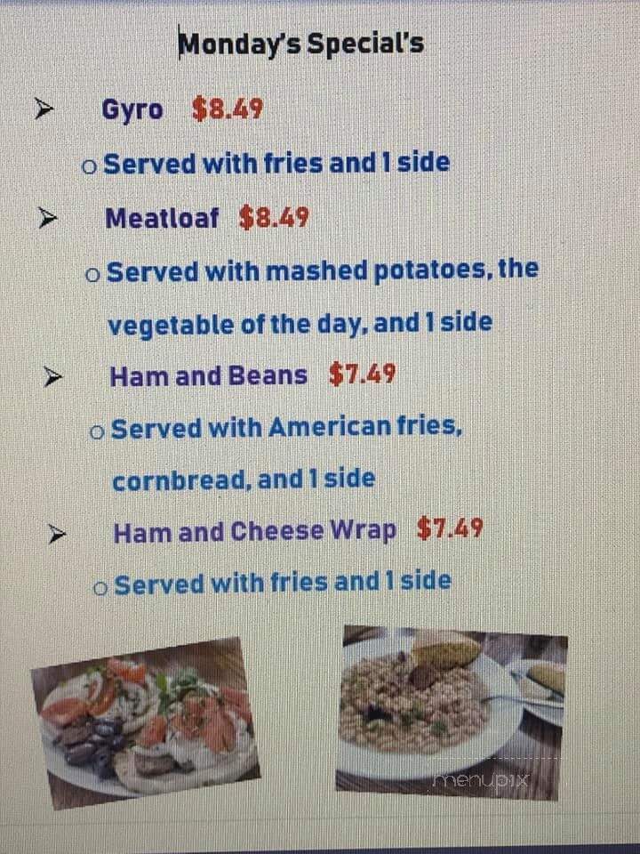 Benjamin's Restaurant - Covington, IN menu_pic