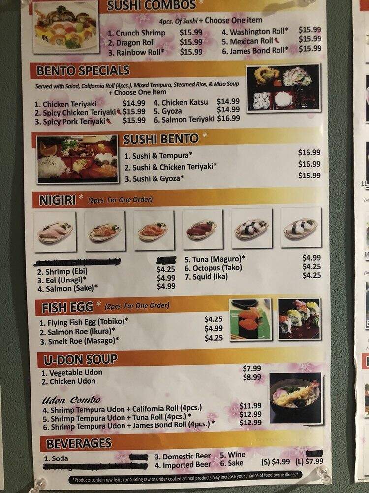 Sakura Teriyaki & Sushi - Sunnyside, WA menu_pic
