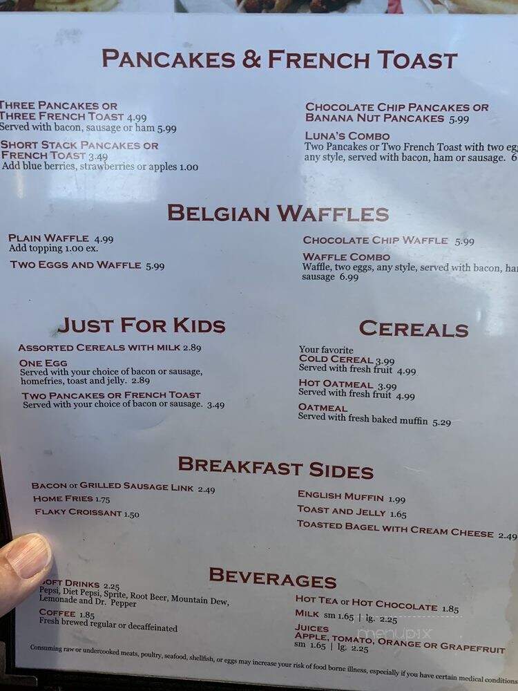 Luna's Deli Restaurant - Cleveland, OH menu_pic