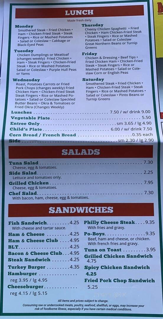 P T's Eat-A-Bite - Bastrop, LA menu_pic