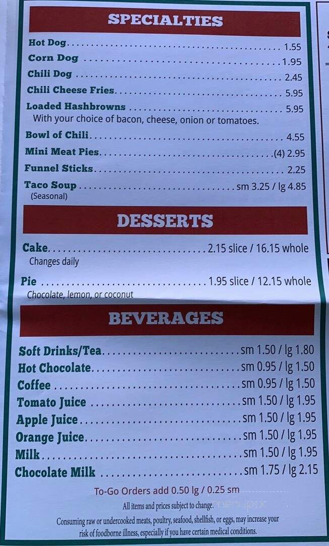 P T's Eat-A-Bite - Bastrop, LA menu_pic