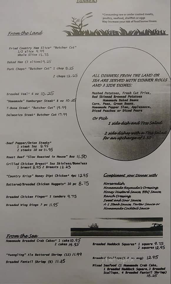 Rayauda's Restaurant - Beaver Springs, PA menu_pic