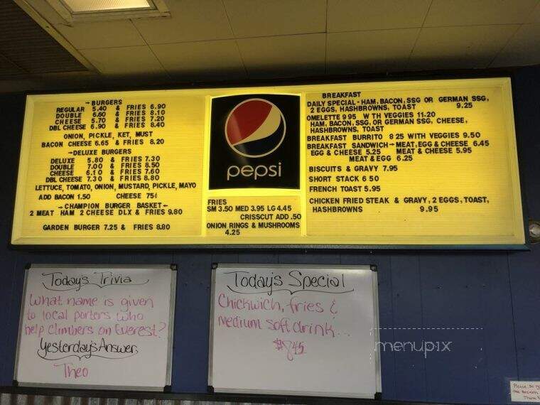 Dean's Drive-In - Reardan, WA menu_pic