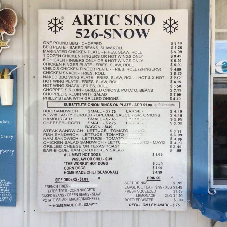 Arctic Snow - Leesburg, AL menu_pic