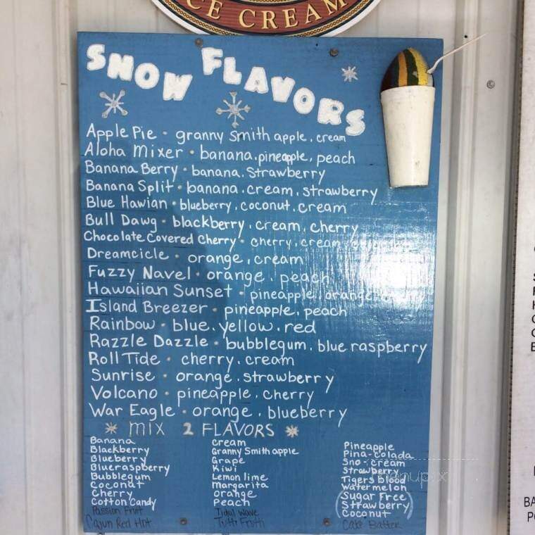 Arctic Snow - Leesburg, AL menu_pic