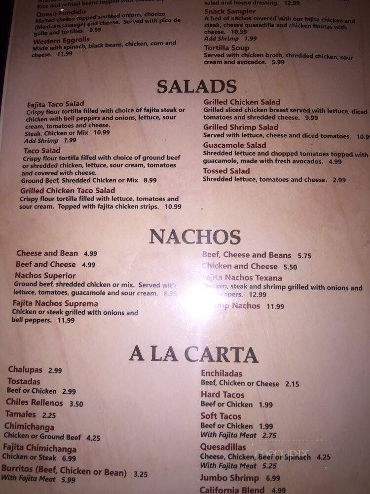 Jalapeno's Mexican Restaurant - Jackson, LA menu_pic