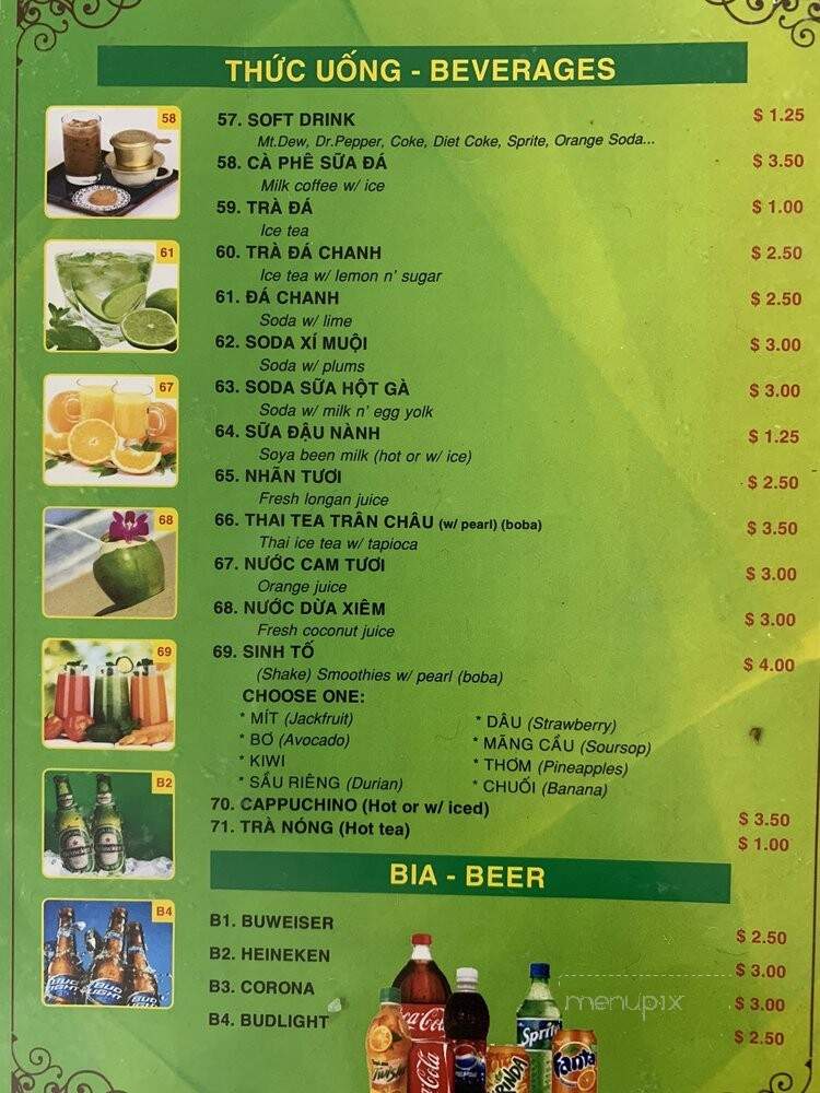 Pho #1 - Fresno, CA menu_pic