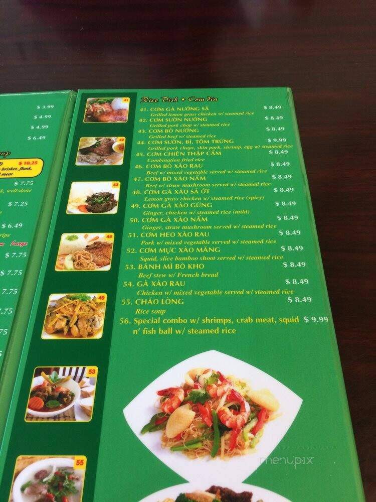 Pho #1 - Fresno, CA menu_pic