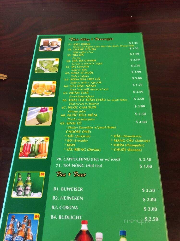 Pho #1 - Fresno, CA menu_pic