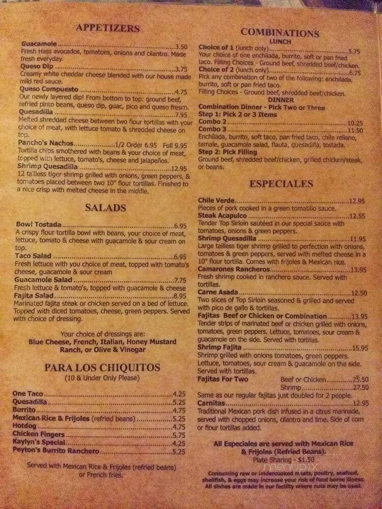 Panchos Villa Mexican Restaurant - San Antonio, FL