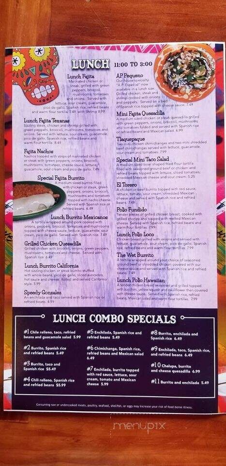 Puebla Viejo - Warren, OH menu_pic