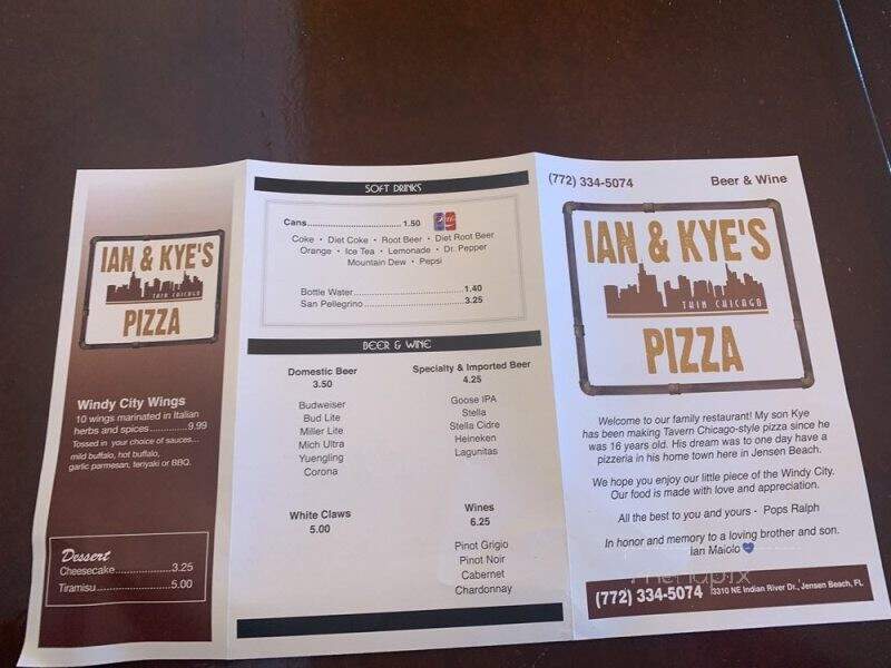 Ian & Kye's Pizza - Jensen Beach, FL menu_pic
