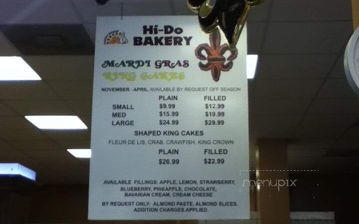 Hi Do Bakery - Terrytown, LA menu_pic