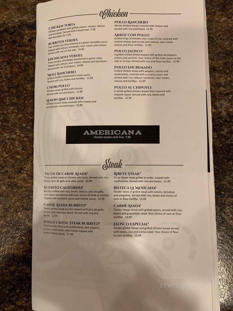 El Tarasco - Minocqua, WI menu_pic