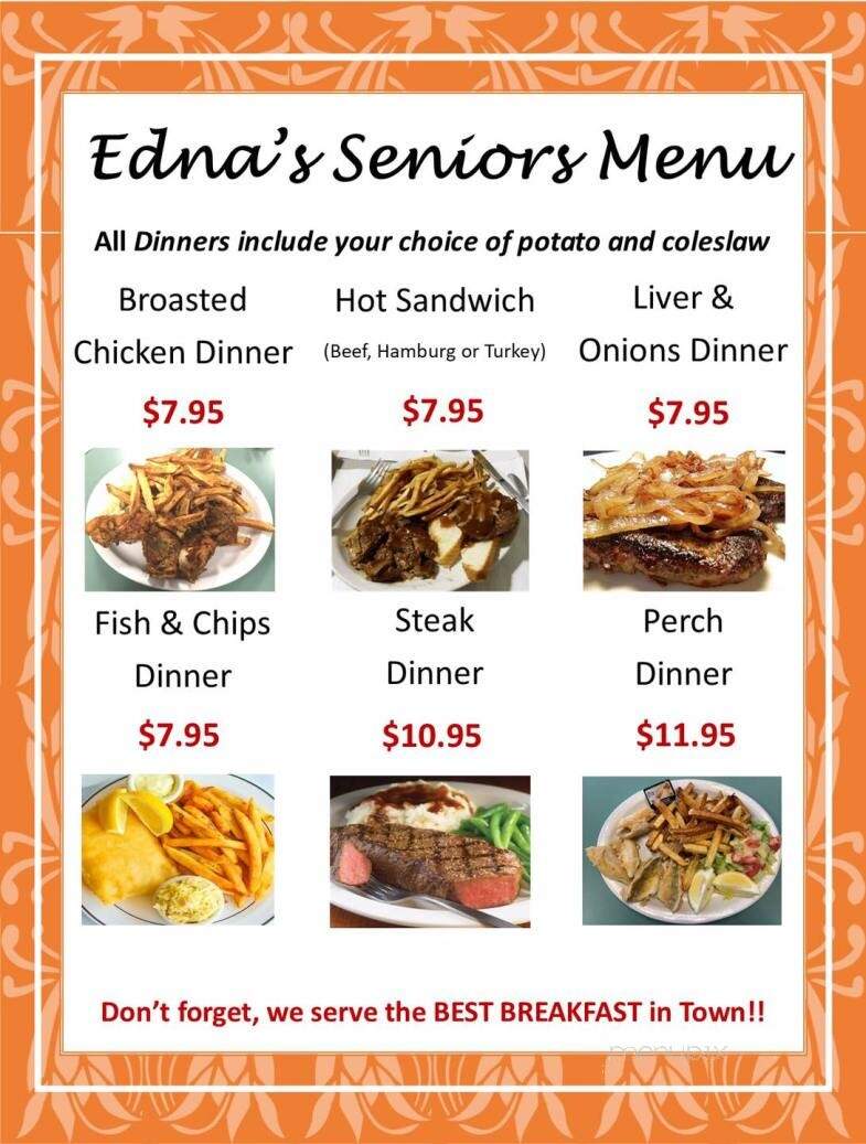 Edna's Lunch - Belle River, ON menu_pic