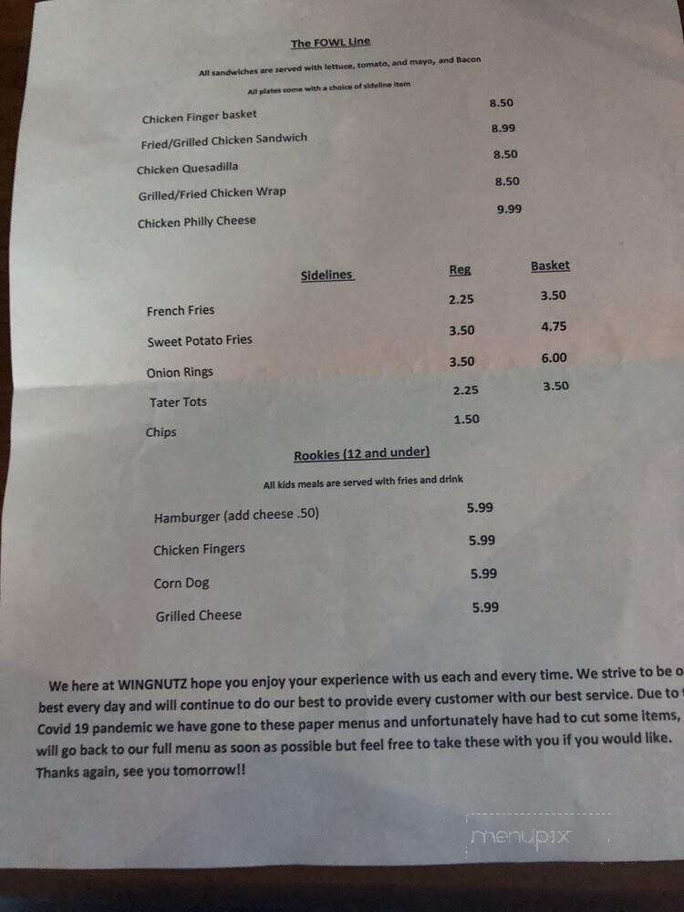 WingNutz - Fountain Inn, SC menu_pic