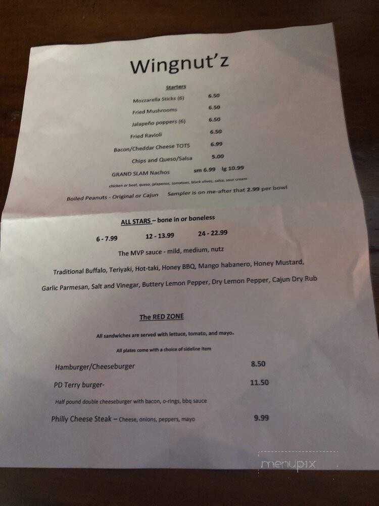 WingNutz - Fountain Inn, SC menu_pic