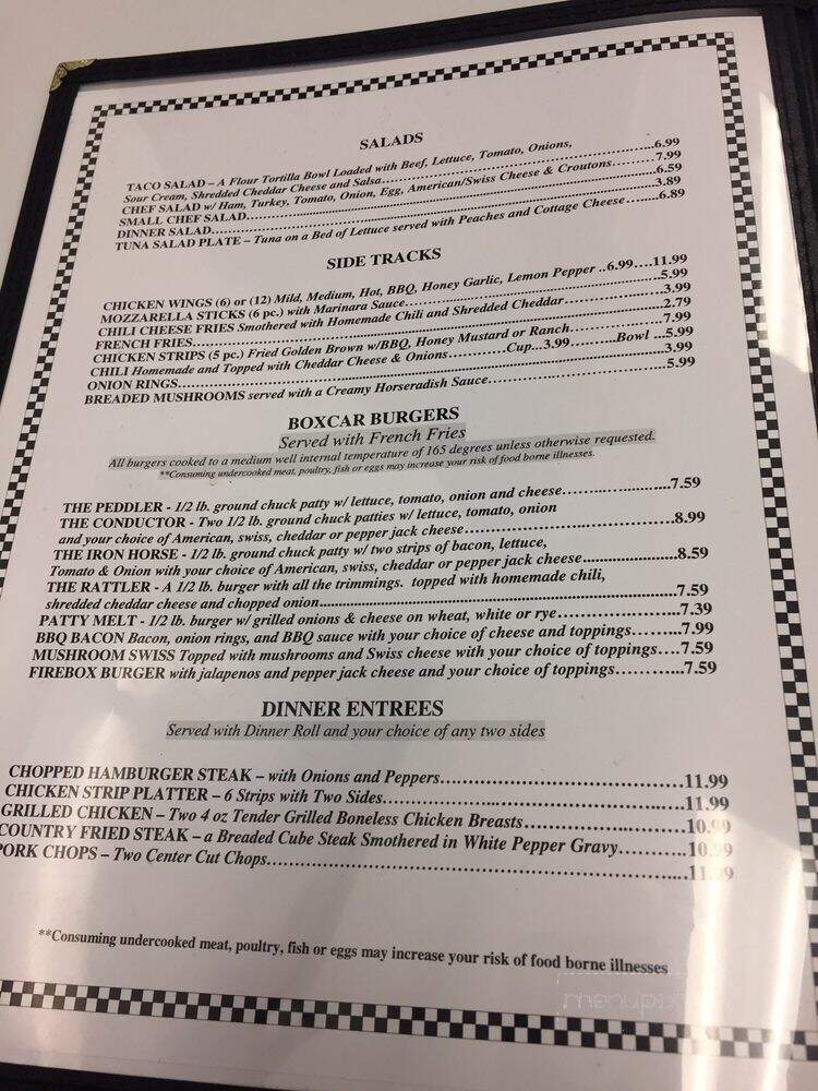 Track's End Restaurant - Chattanooga, TN menu_pic
