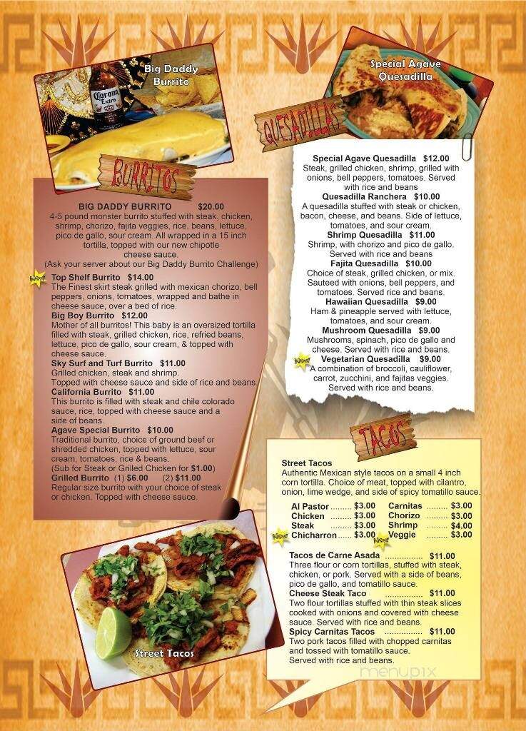 El Agave Mexican Grill of Southaven - Southaven, MS menu_pic