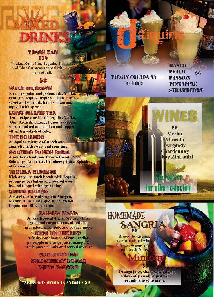 El Agave Mexican Grill of Southaven - Southaven, MS menu_pic