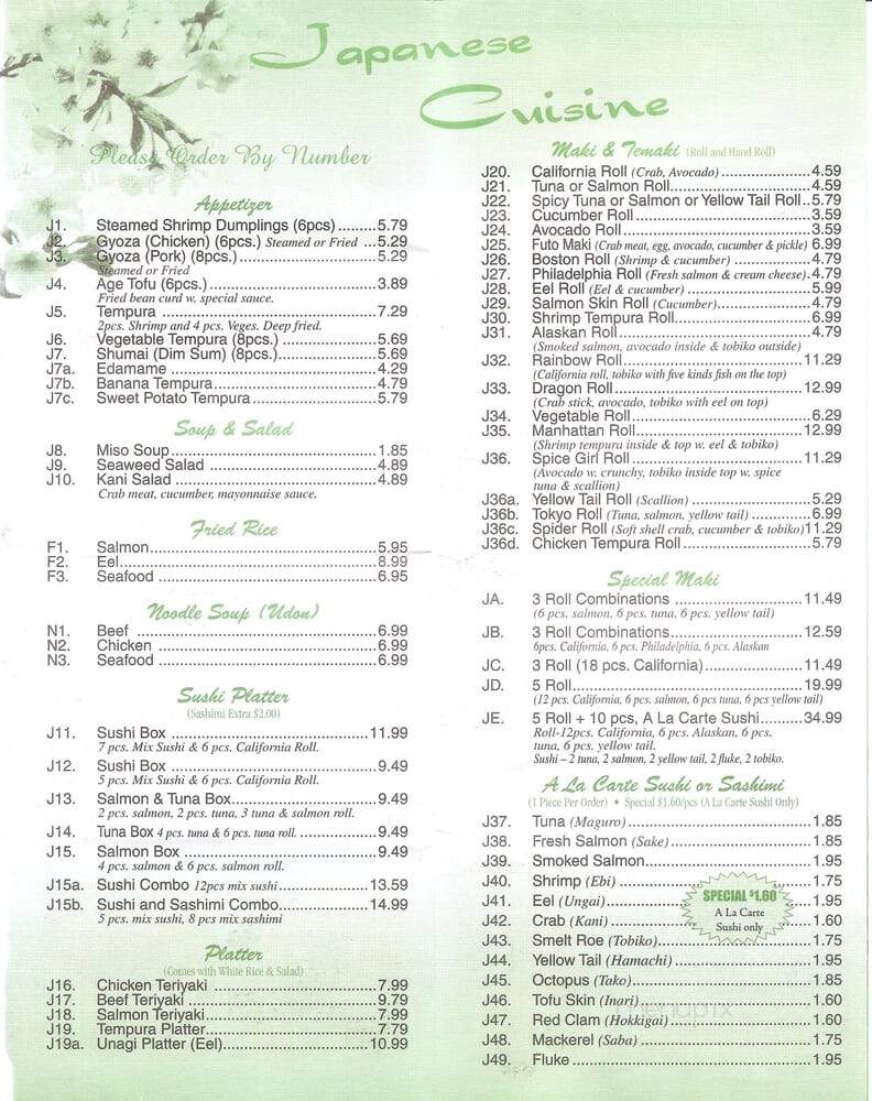 Fresh Tortilla & Japanese - Bronx, NY menu_pic