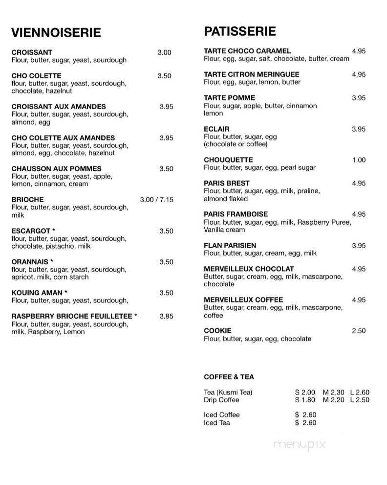 Colette Bakery - Medford, MA menu_pic