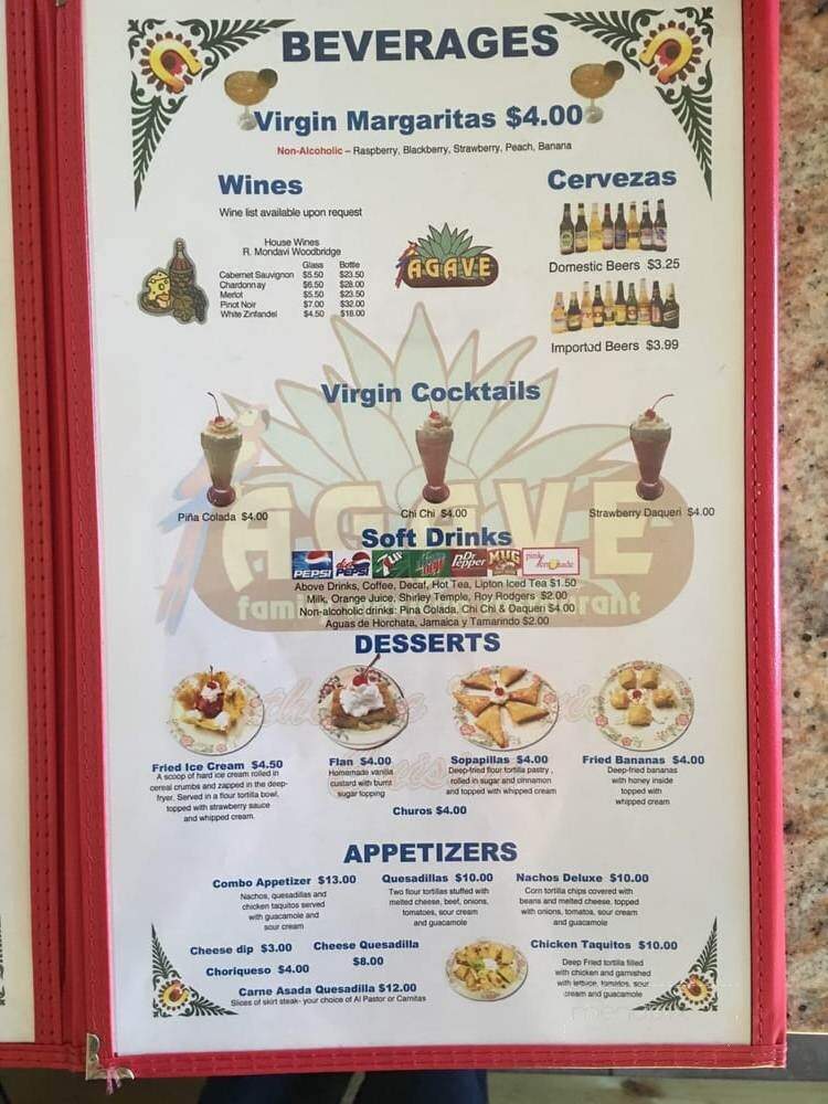 Agave - Driggs, ID menu_pic