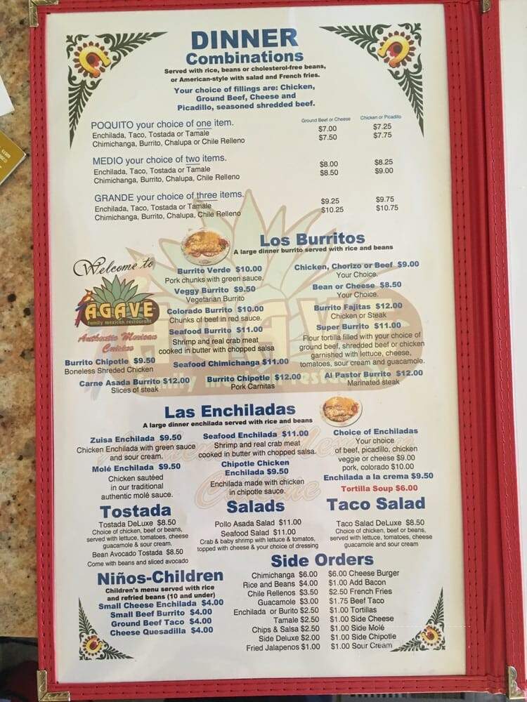 Agave - Driggs, ID menu_pic