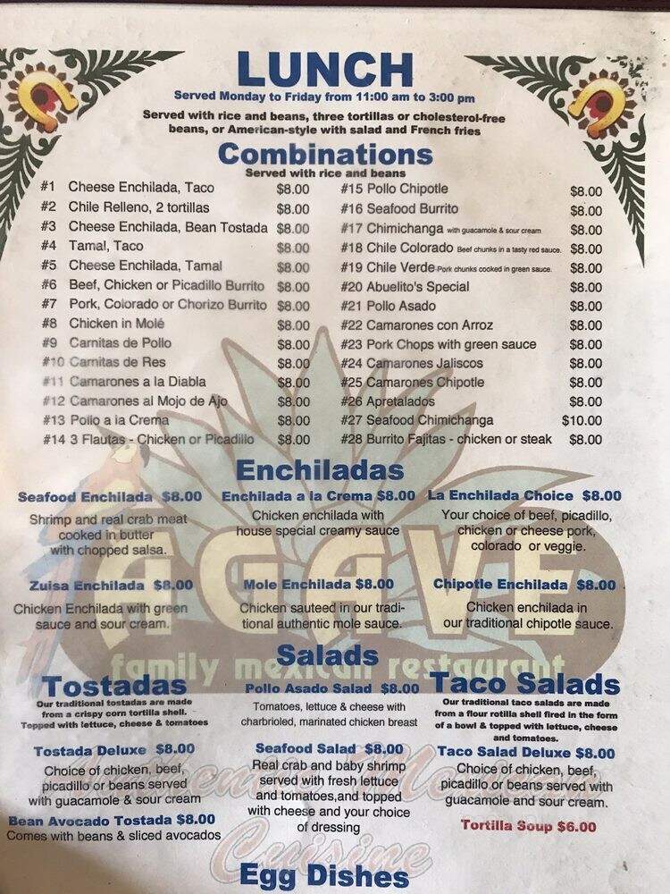 Agave - Driggs, ID menu_pic