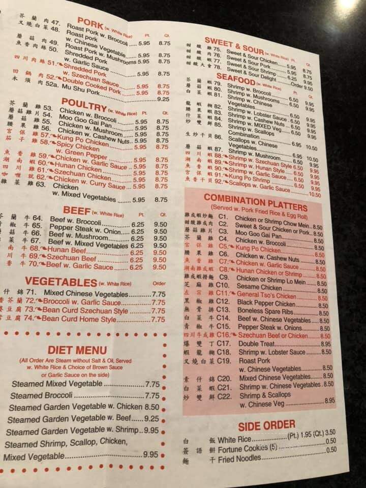 Dragon Buffet - Russell Springs, KY menu_pic