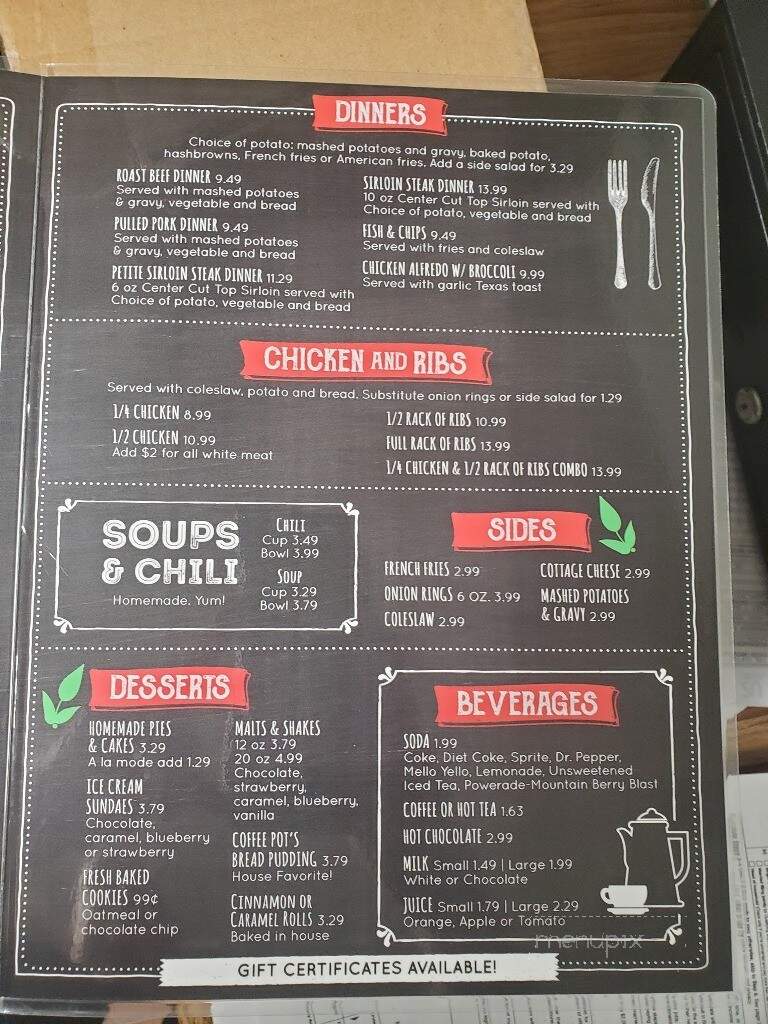 Coffee Pot - Alexandria, MN menu_pic