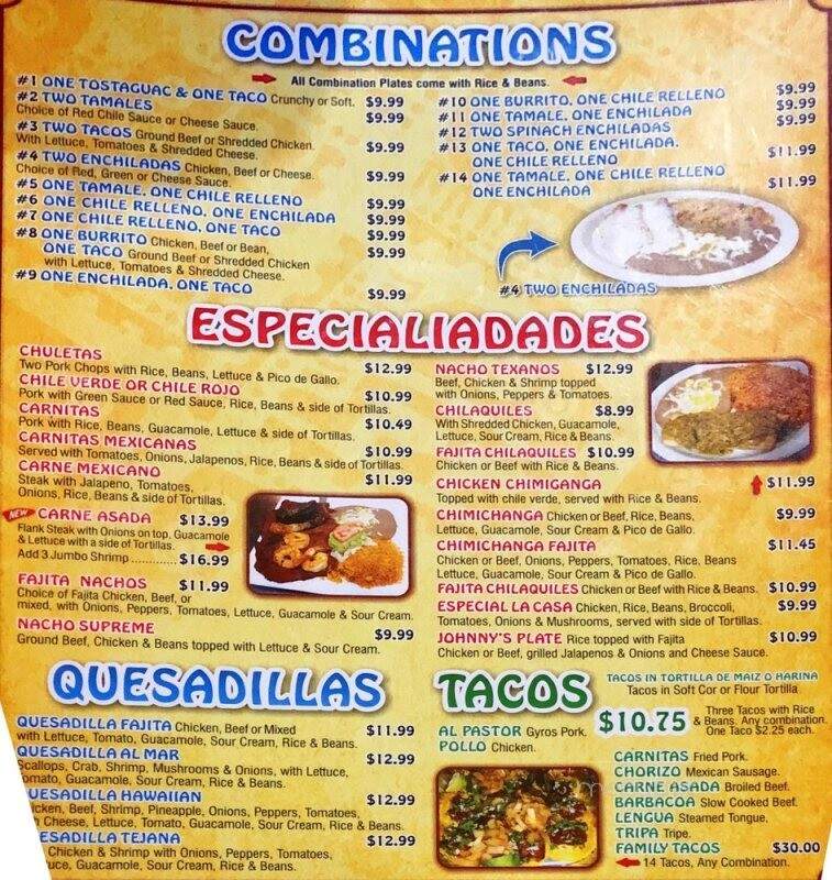 Potrillos Mexican Restaurant - Ada, OK menu_pic
