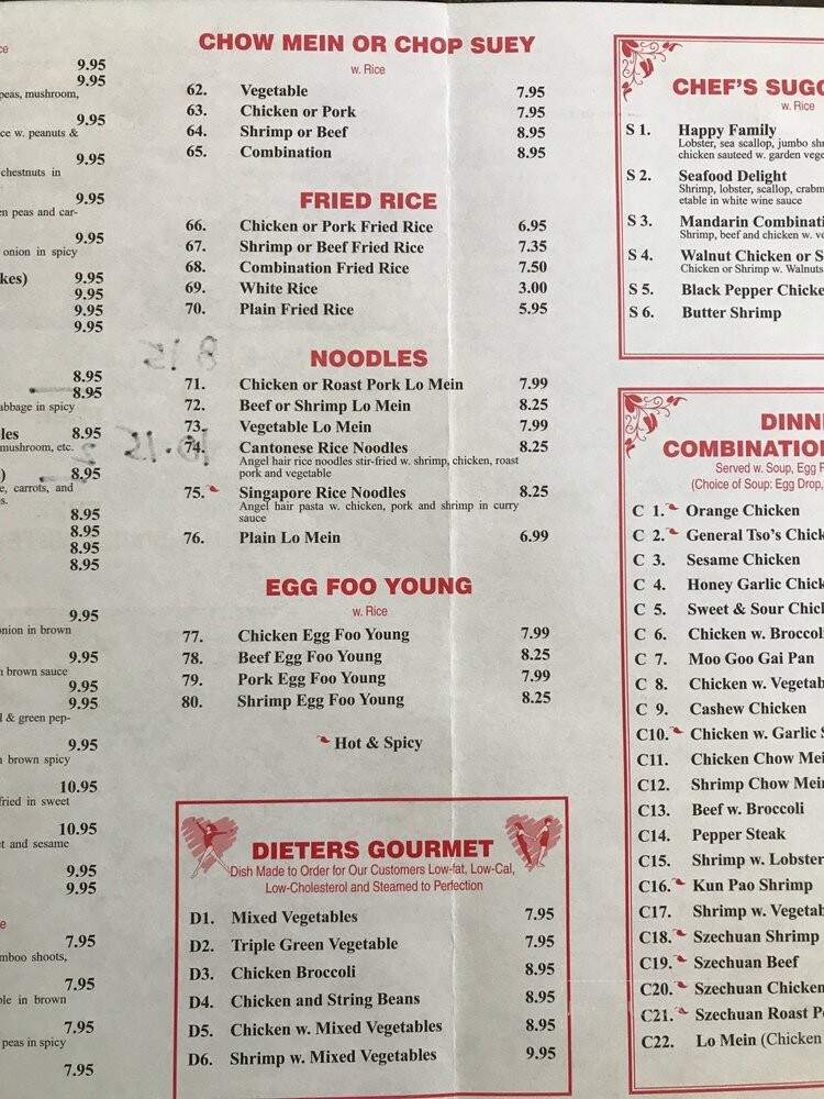 Four Seas Buffet - Brainerd, MN menu_pic