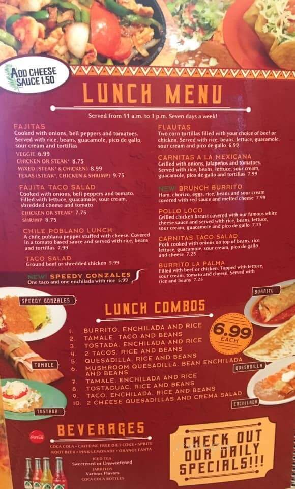 La Palma Restaurant - Hartford City, IN menu_pic