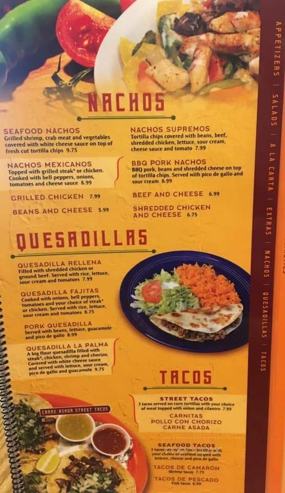 La Palma Restaurant - Hartford City, IN menu_pic